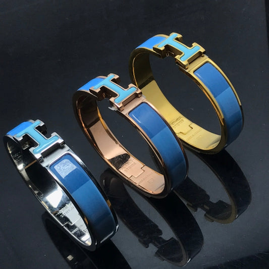 [Bijoux Regalia] BRACELET H CÉRAMIQUE ARC-EN-CIEL BLEU