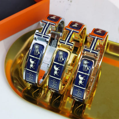 [Regalia jewelry]H COUVERTURES DARK BLUE BRACELET