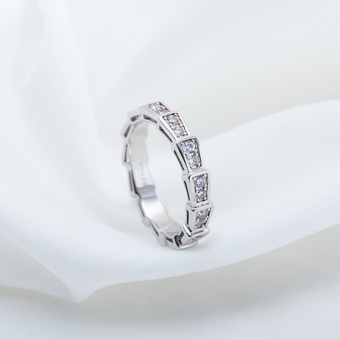 [Joyas Regalia] ANILLO SERPENTI PLATA CON DIAMANTES PAVÉ 3MM