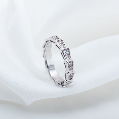 [Joyas Regalia] ANILLO SERPENTI PLATA CON DIAMANTES PAVÉ 3MM