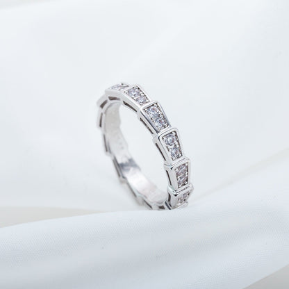[Joyas Regalia] ANILLO SERPENTI PLATA CON DIAMANTES PAVÉ 3MM