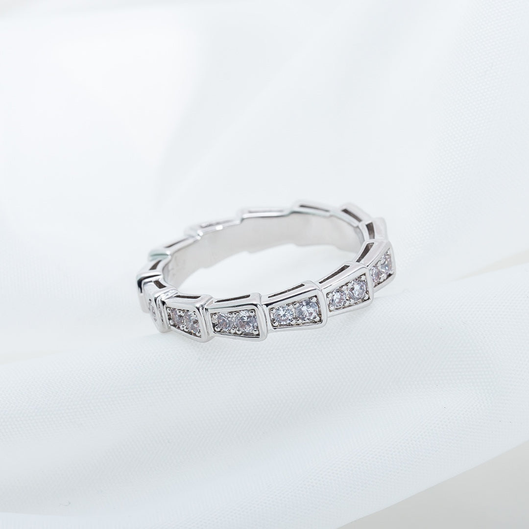 [Joyas Regalia] ANILLO SERPENTI PLATA CON DIAMANTES PAVÉ 3MM