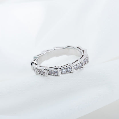 [Joyas Regalia] ANILLO SERPENTI PLATA CON DIAMANTES PAVÉ 3MM
