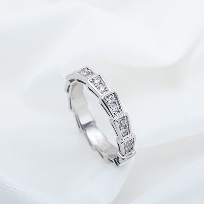 [Joyas Regalia] ANILLO SERPENTI PLATA CON DIAMANTES PAVÉ 3MM