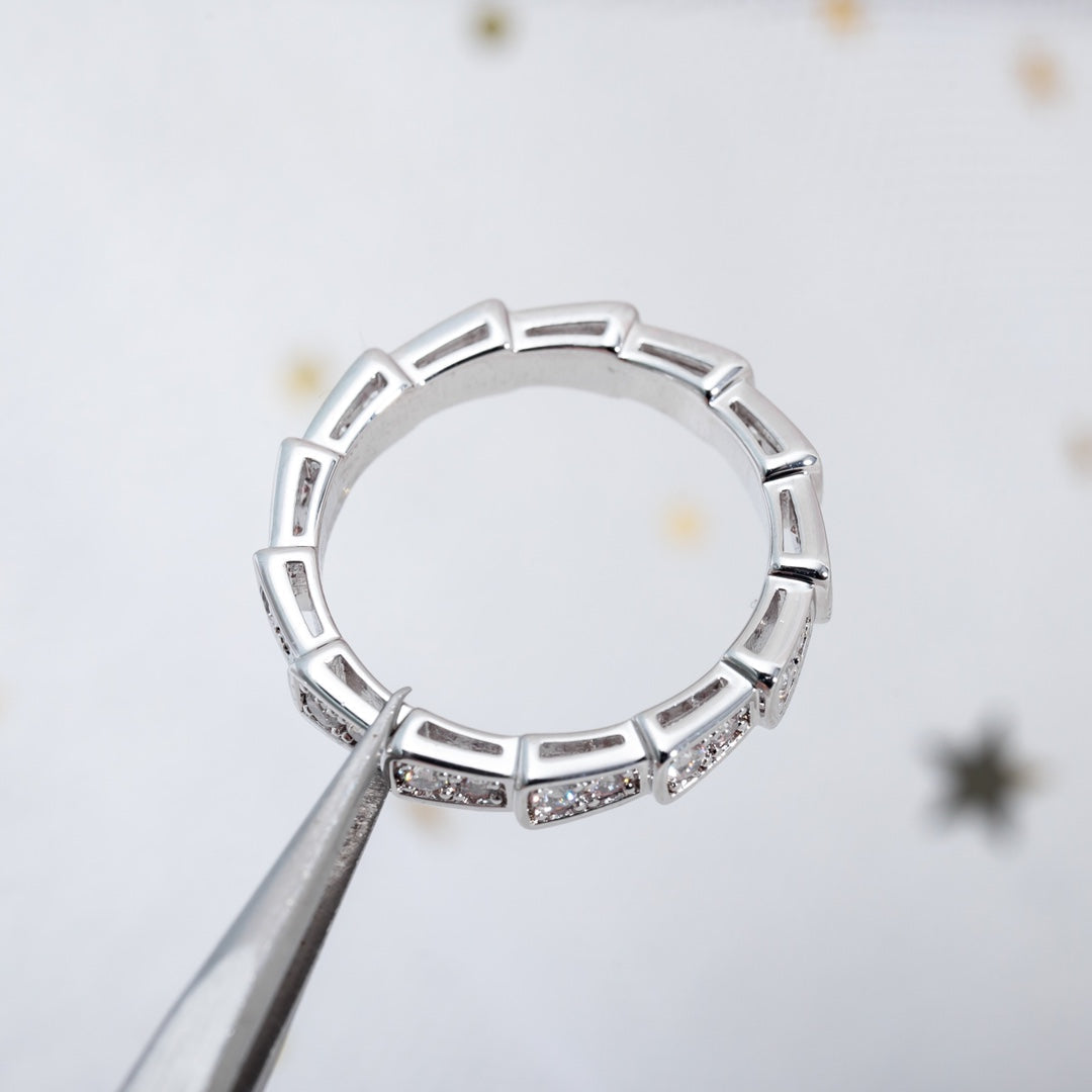 [Joyas Regalia] ANILLO SERPENTI PLATA CON DIAMANTES PAVÉ 3MM