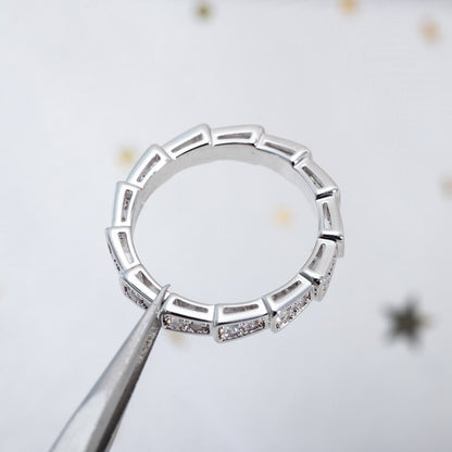 [Joyas Regalia] ANILLO SERPENTI PLATA CON DIAMANTES PAVÉ 3MM