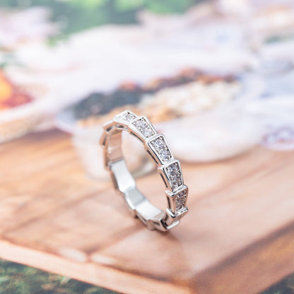 [Joyas Regalia] ANILLO SERPENTI PLATA CON DIAMANTES PAVÉ 3MM