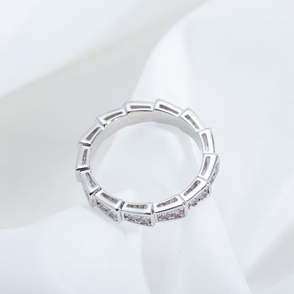 [Joyas Regalia] ANILLO SERPENTI PLATA CON DIAMANTES PAVÉ 3MM