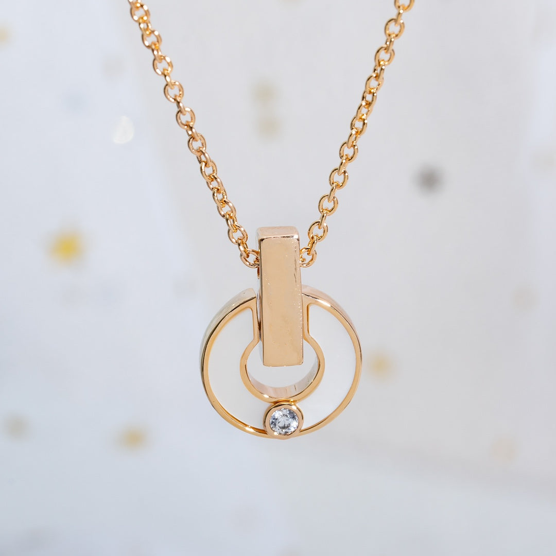 [Bijoux Regalia] COLLIER GARI NACRE OR ROSE