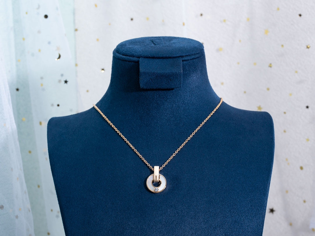 [Bijoux Regalia] COLLIER GARI NACRE OR ROSE