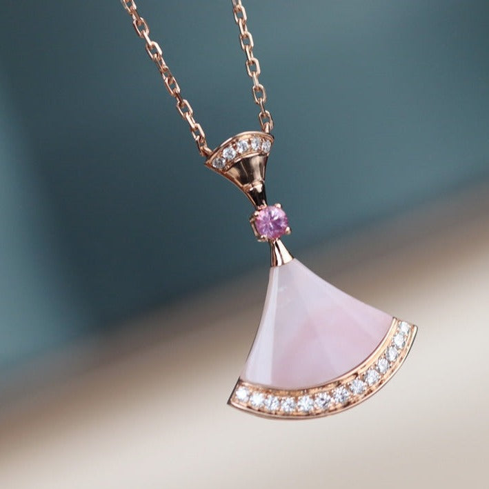 [Bijoux Regalia] COLLIER DREAM NACRE ROSE DIAMANT