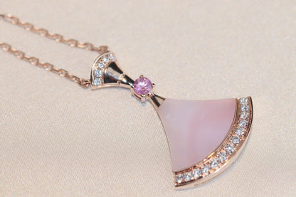 [Bijoux Regalia] COLLIER DREAM NACRE ROSE DIAMANT