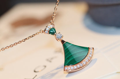 [Bijoux Regalia] COLLIER DE RÊVE MALACHITE DIAMANT