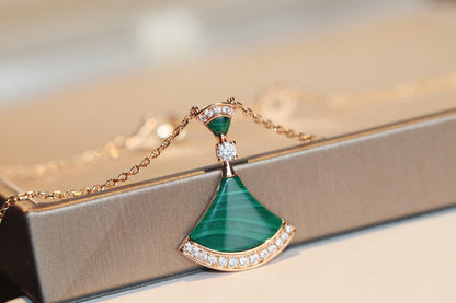 [Bijoux Regalia] COLLIER DE RÊVE MALACHITE DIAMANT
