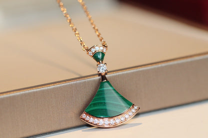 [Bijoux Regalia] COLLIER DE RÊVE MALACHITE DIAMANT