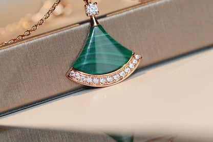 [Bijoux Regalia] COLLIER DE RÊVE MALACHITE DIAMANT