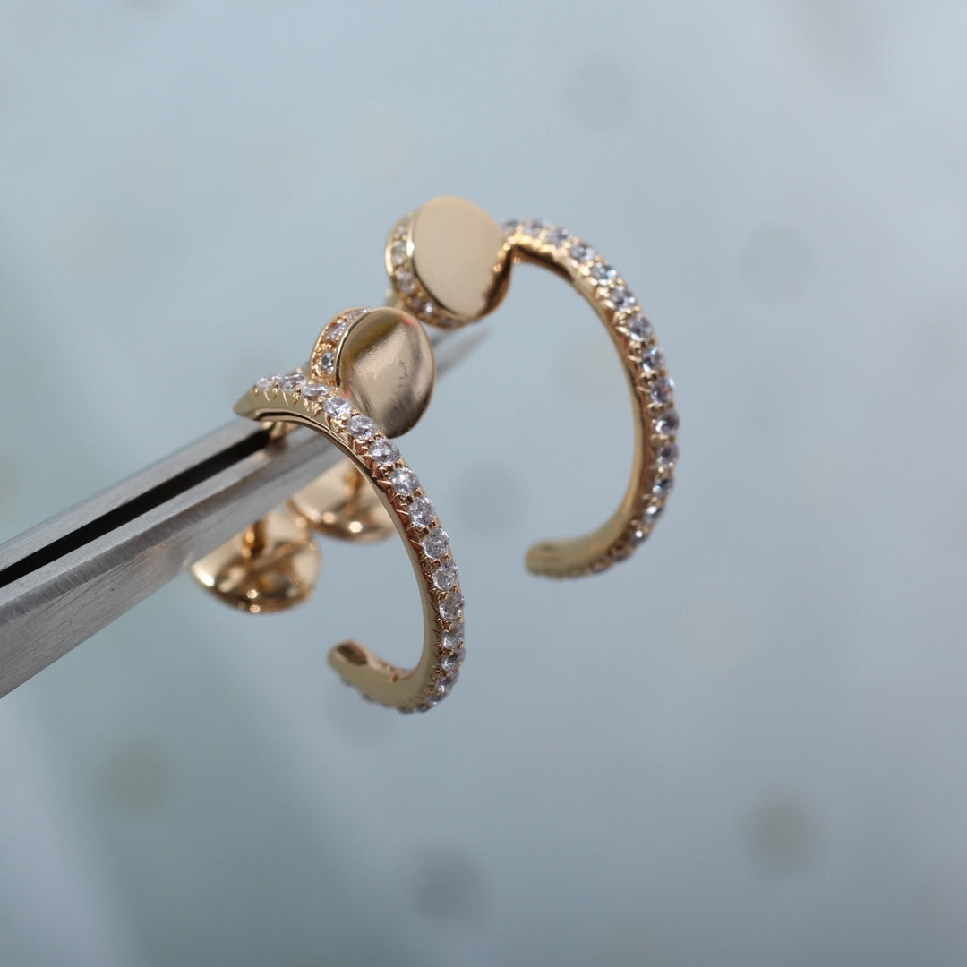[Joyas Regalia] PENDIENTES JUSTE 12,75 MM ORO ROSA DIAMANTE