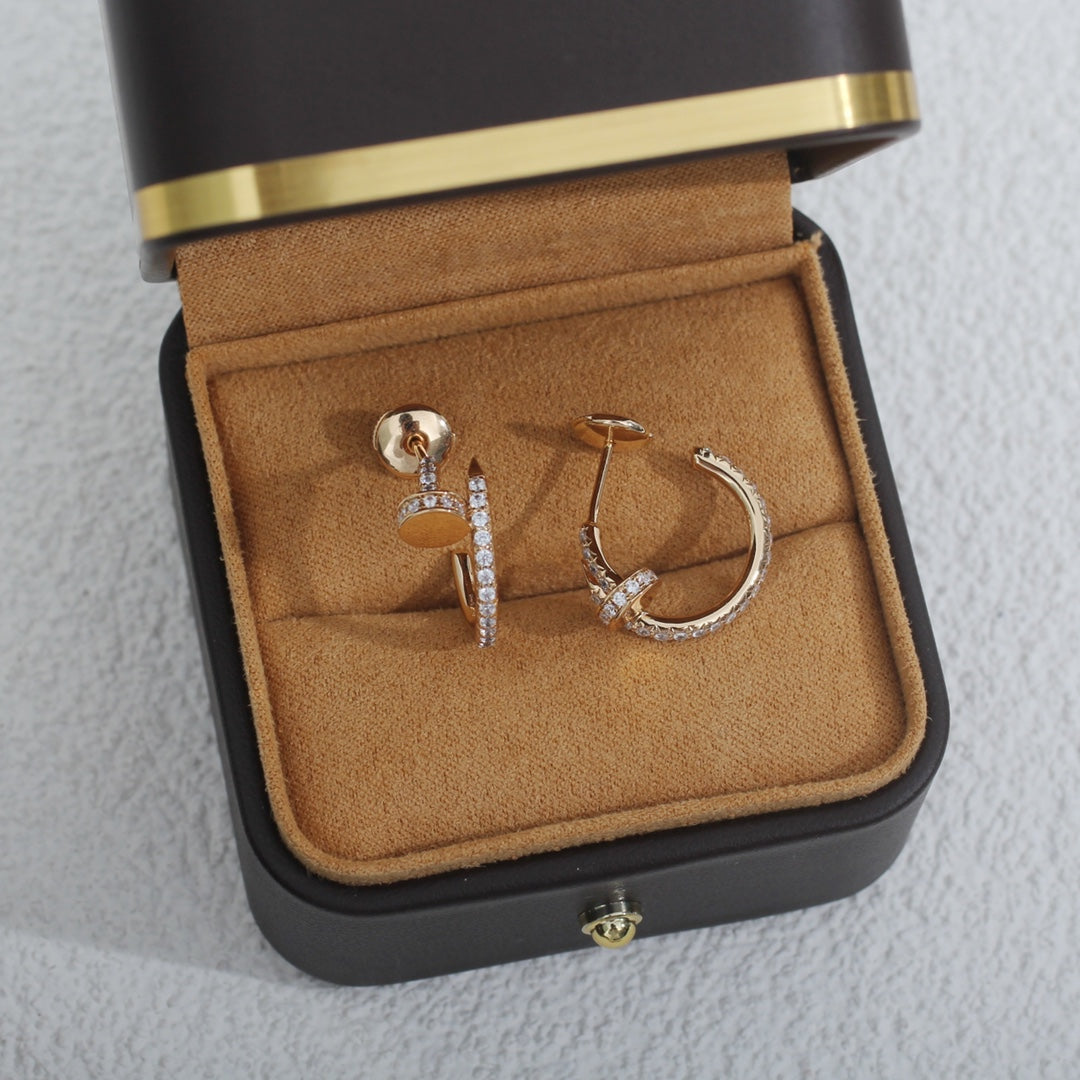 [Joyas Regalia] PENDIENTES JUSTE 12,75 MM ORO ROSA DIAMANTE