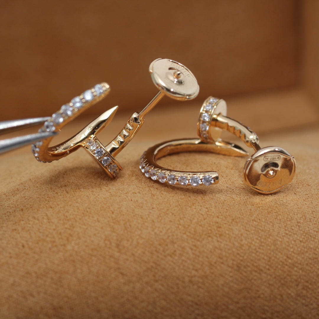 [Joyas Regalia] PENDIENTES JUSTE 12,75 MM ORO ROSA DIAMANTE