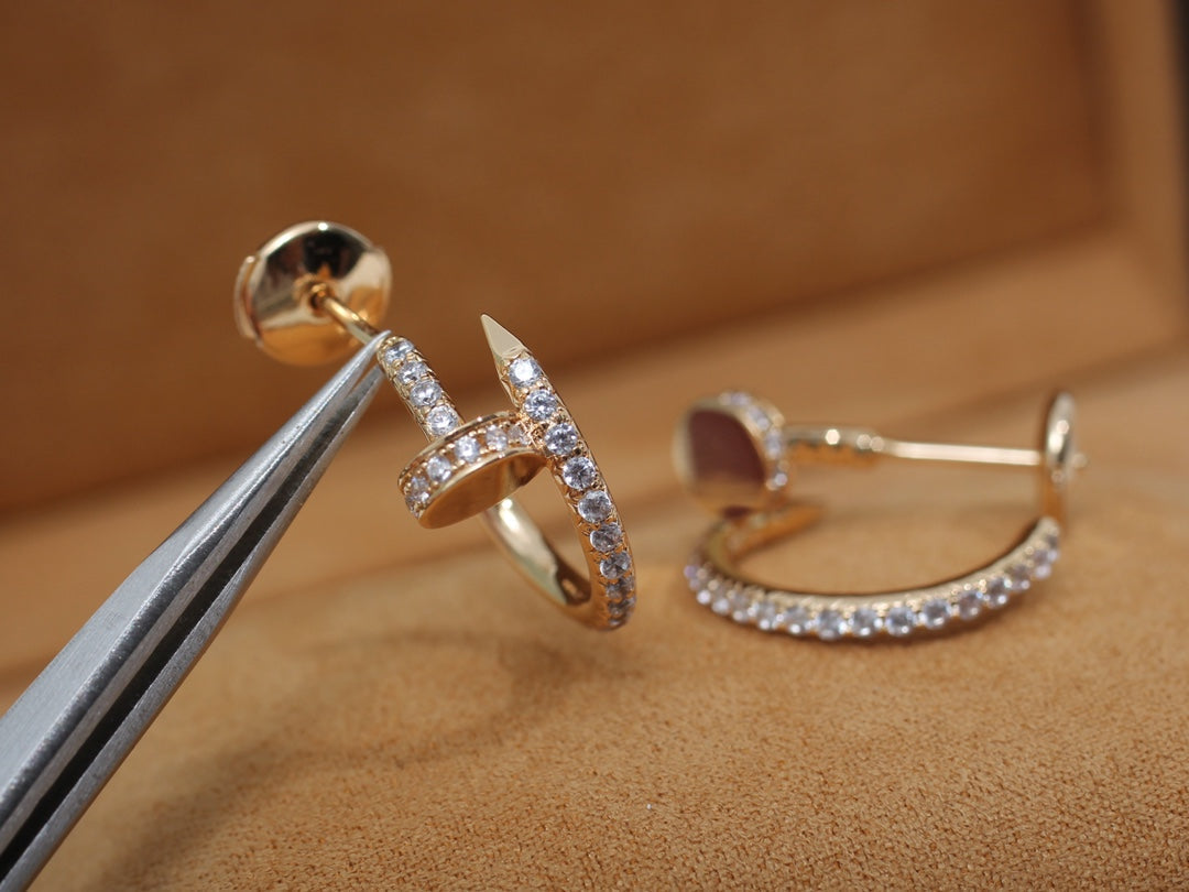[Joyas Regalia] PENDIENTES JUSTE 12,75 MM ORO ROSA DIAMANTE