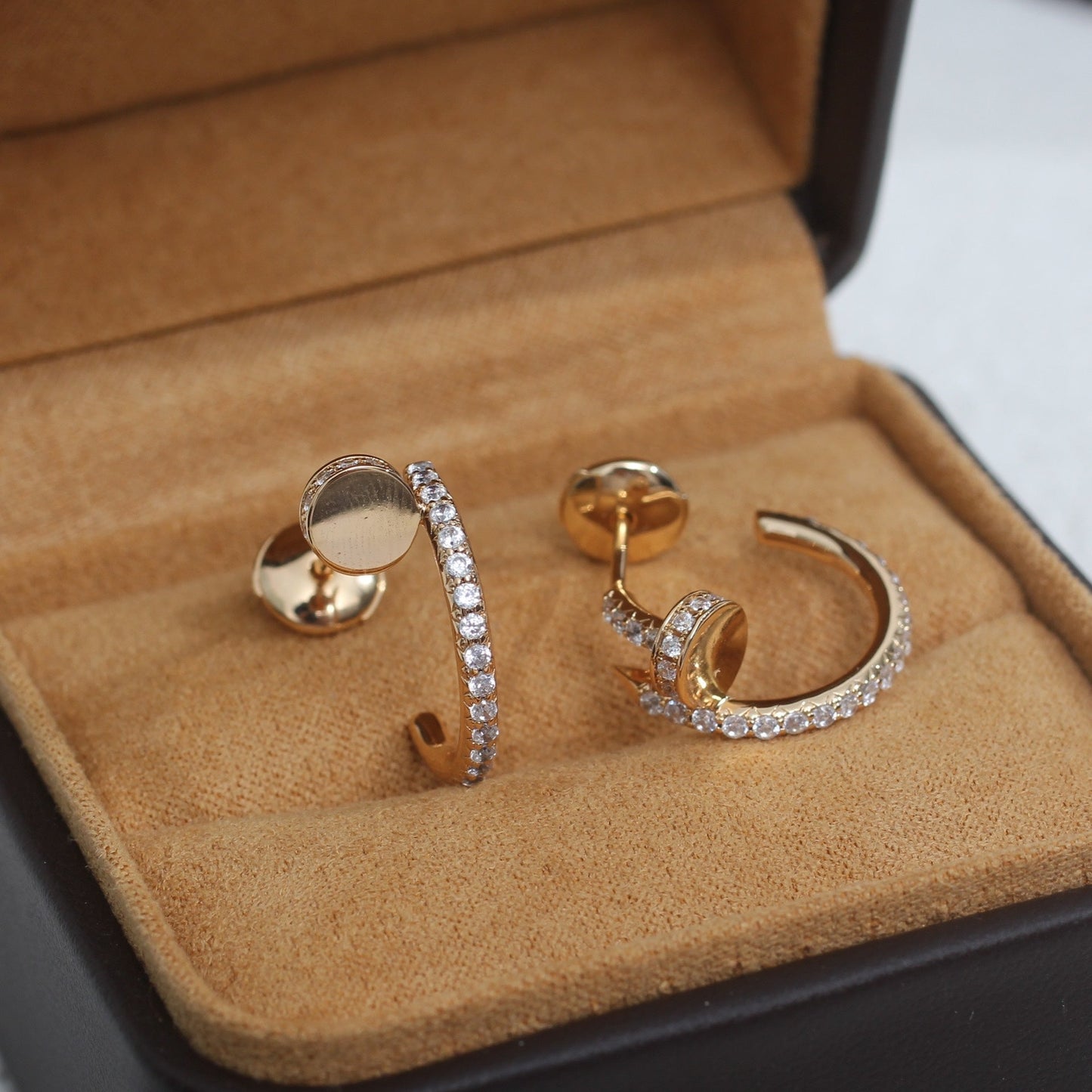 [Joyas Regalia] PENDIENTES JUSTE 12,75 MM ORO ROSA DIAMANTE