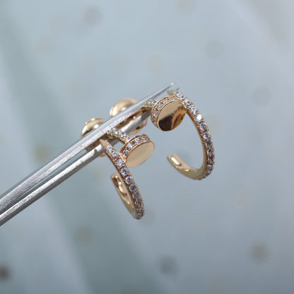 [Joyas Regalia] PENDIENTES JUSTE 12,75 MM ORO ROSA DIAMANTE