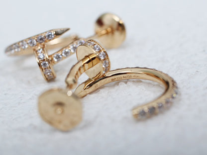 [Joyas Regalia] PENDIENTES JUSTE 12,75 MM ORO ROSA DIAMANTE
