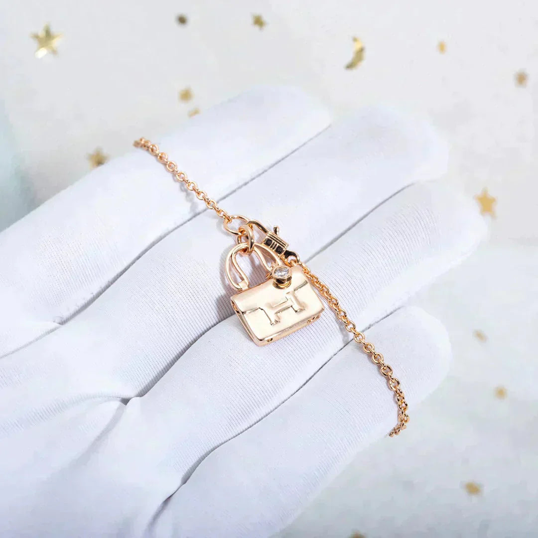 [Bijoux Regalia] COLLIER AMULETTE PÉDANT EN OR ROSE