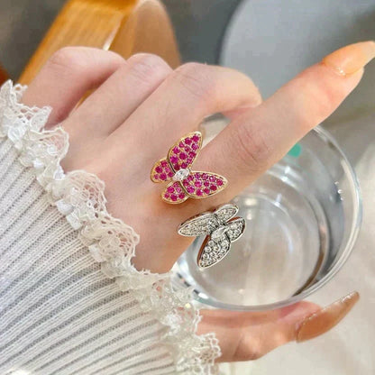 [Regalia jewelry]TWIN BUTTERFLY DIAMOND RING