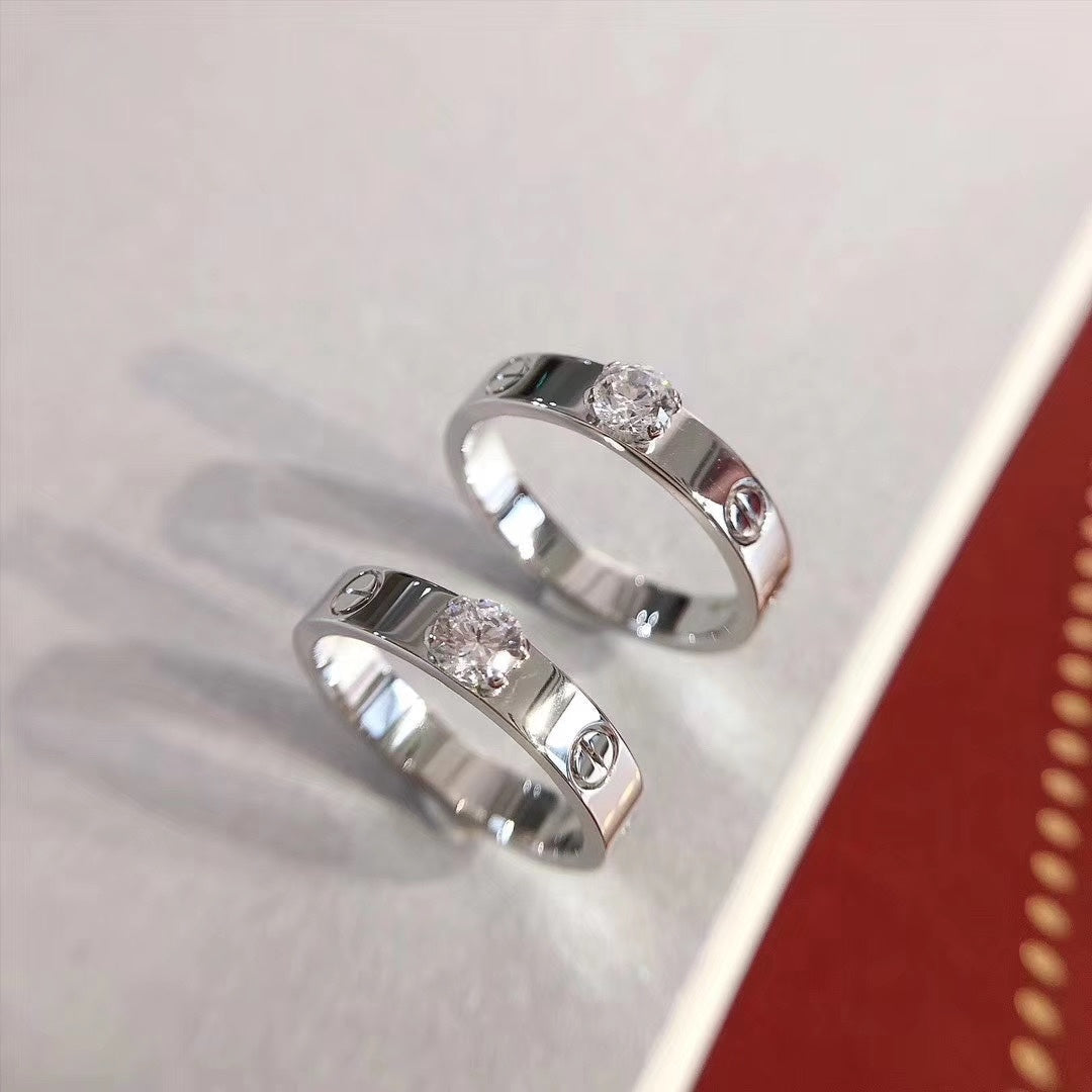 [Joyas Regalia] ANILLO DE AMOR 3,6 MM 1 DIAMANTE GRANDE