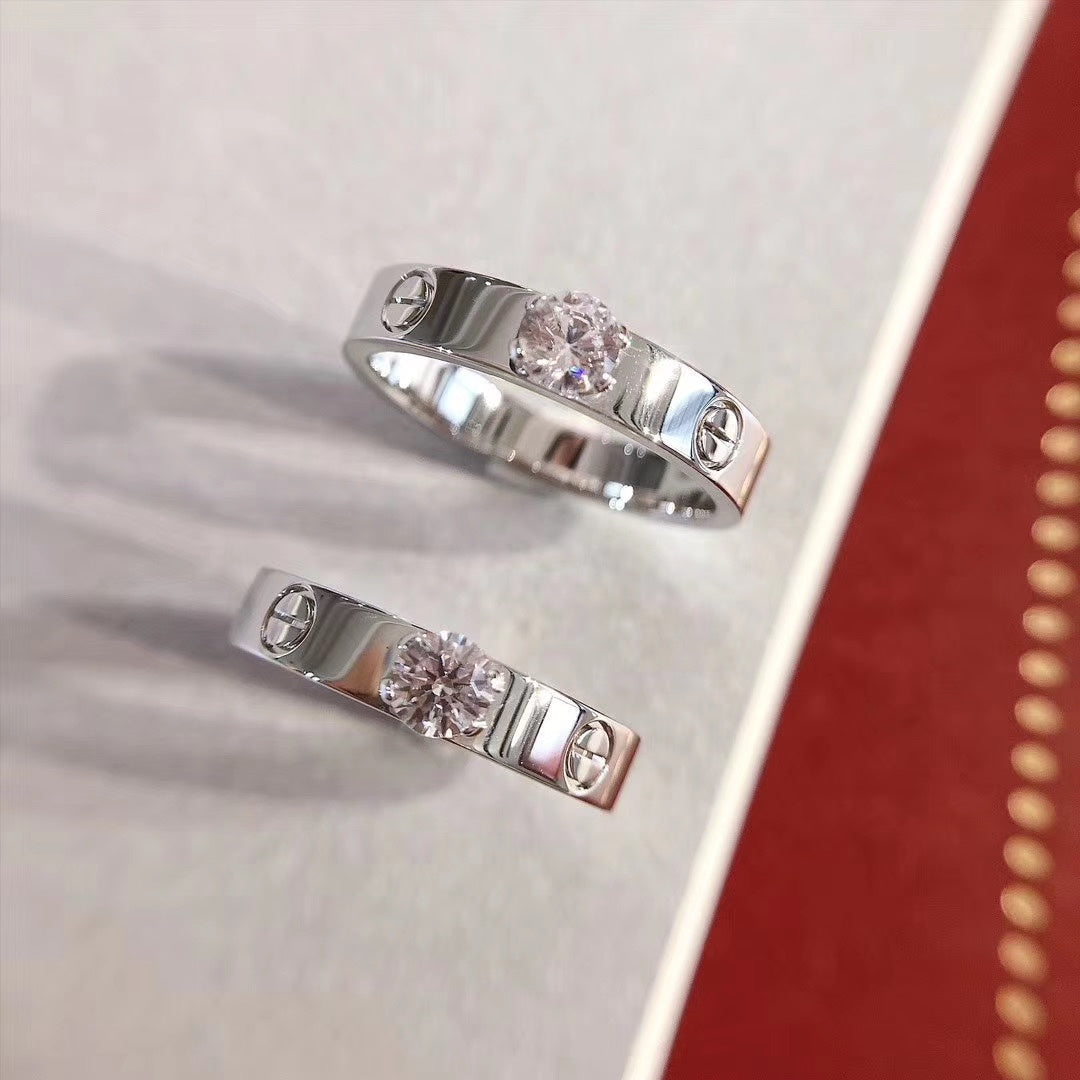 [Joyas Regalia] ANILLO DE AMOR 3,6 MM 1 DIAMANTE GRANDE