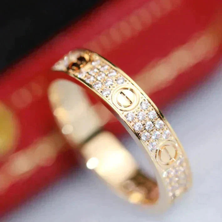 [Bijoux Regalia] BAGUE D'AMOUR 3,6 MM PAVÉE DE DIAMANTS
