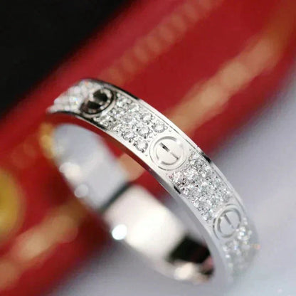 [Bijoux Regalia] BAGUE D'AMOUR 3,6 MM PAVÉE DE DIAMANTS