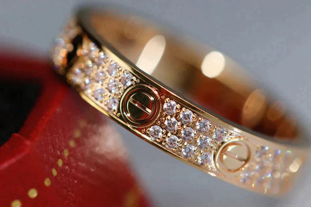 [Bijoux Regalia] BAGUE D'AMOUR 3,6 MM PAVÉE DE DIAMANTS