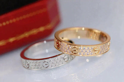 [Bijoux Regalia] BAGUE D'AMOUR 3,6 MM PAVÉE DE DIAMANTS