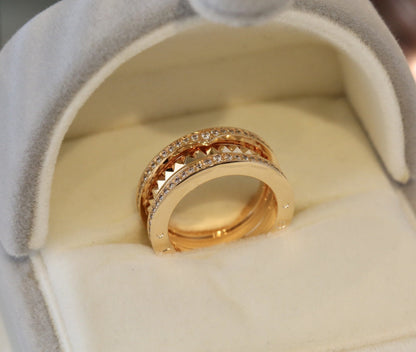[Joyas Regalia] ANILLO DE ORO CON DIAMANTES ZERO 1