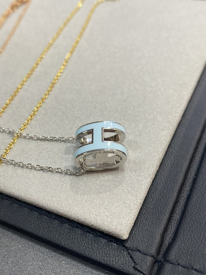 [Regalia jewelry]POP H LIGHT BLUE NECKLACE