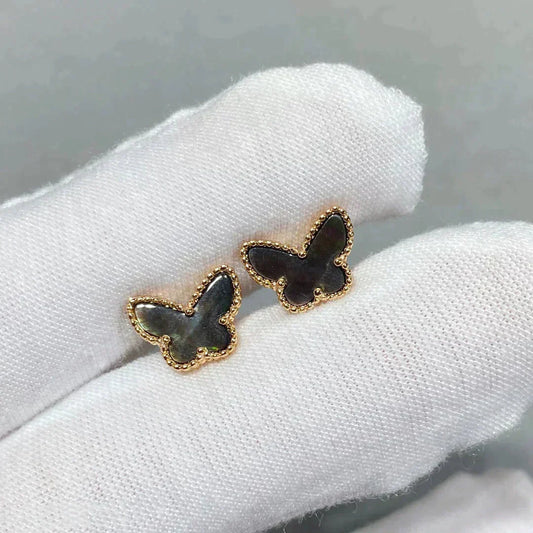 [Joyas Regalia] PENDIENTES DE MARIPOSA CON MOPA OSCURA