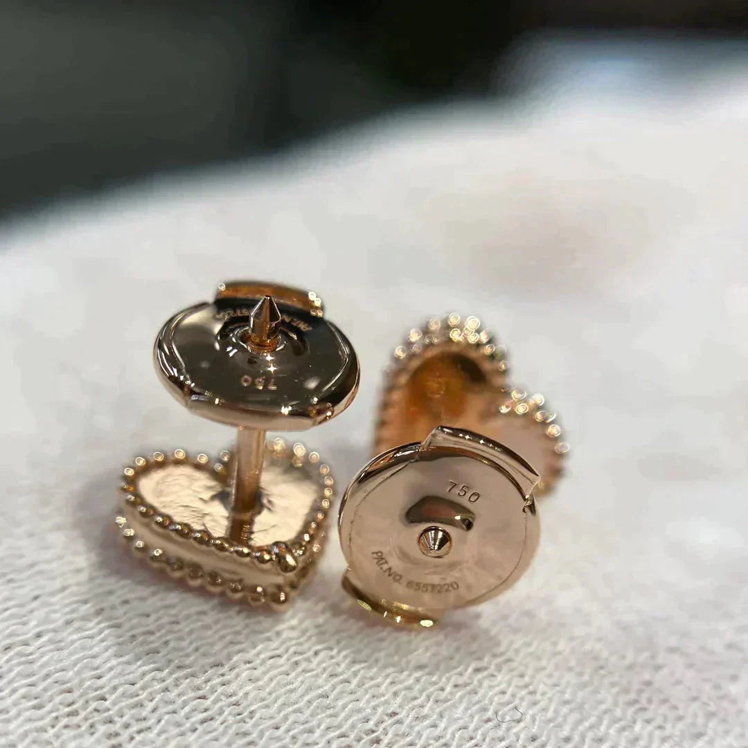 [Joyas Regalia] PENDIENTES DE CORAZÓN CON CORNALINA