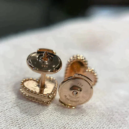[Joyas Regalia] PENDIENTES DE CORAZÓN CON CORNALINA