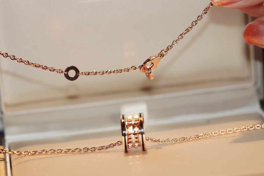 [Joyas Regalia] COLLAR ZERO 1 ROCK PEDANT ORO ROSA NEGRO