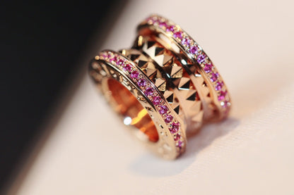 [Bijoux Regalia] COLLIER ZERO 1 ROCK EN OR ROSE ET DIAMANTS ROSE