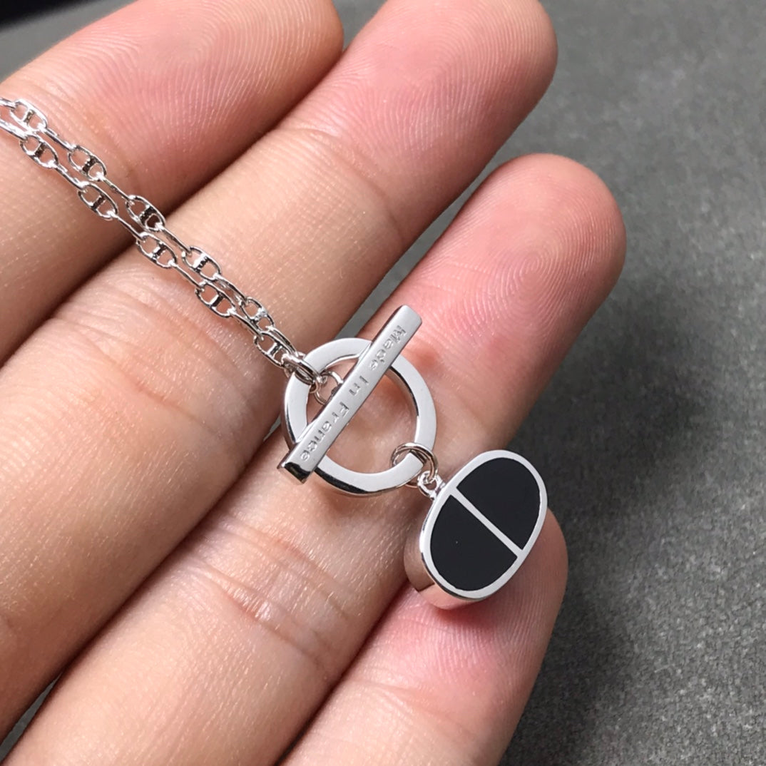 [Regalia jewelry]CHAINE VERSO BLACK CERAMIC  NECKLACE