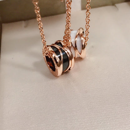 [Joyas Regalia]ZERO 1 CUATRO BANDAS DE CERÁMICA DE ORO ROSA