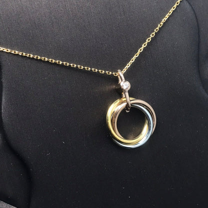 [Joyas Regalia] COLLAR TRINITY PLATA ORO ORO ROSA
