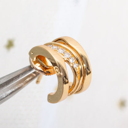 [Joyas Regalia] PENDIENTES DE ORO ROSA CON DIAMANTES ZERO 1