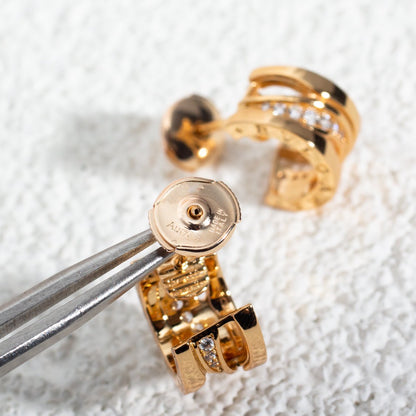 [Joyas Regalia] PENDIENTES DE ORO ROSA CON DIAMANTES ZERO 1