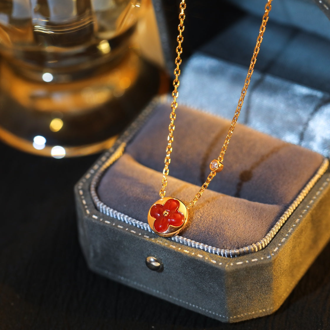 [Bijoux Regalia] COLLIER PENDENTIF SOLEIL EN OR ROSE 1 DIAMANT