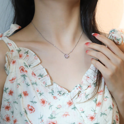 [Bijoux Regalia] COLLIER PENDENTIF SOLEIL EN OR ROSE 1 DIAMANT