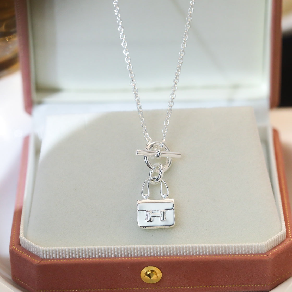 [Regalia jewelry]POP H PEDANT SILVER NECKLACE